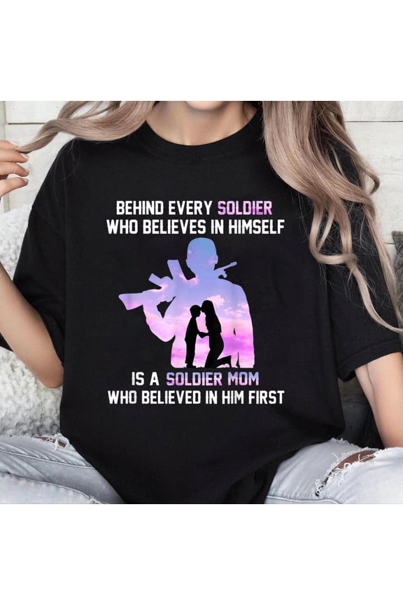 100% Cotton Unisex Proud Army Mom of Every Soldier Hero T-Shirt