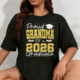 thumbnail image 1 of 100% Cotton Unisex Proud Grandma of A 2026 Graduate Senior 2026 Grad Family T-Shirt, 1 of 5