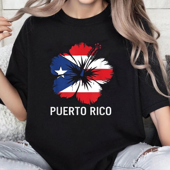 100% Cotton Unisex Puerto Rican Flag Hispanic Heritage Puerto Rico Map PR Trip T-Shirt