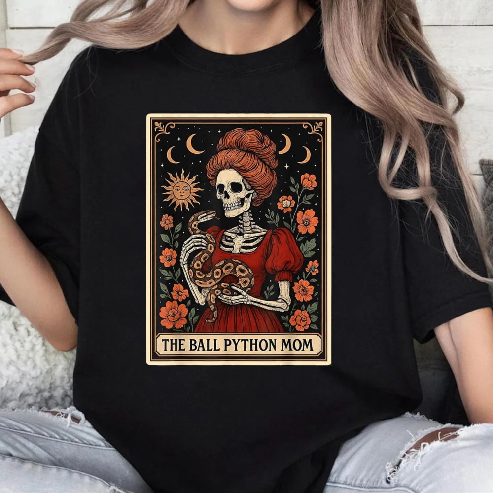 100% Cotton Unisex The Ball Python Mom Snake Mother's Day Tarot Card ...