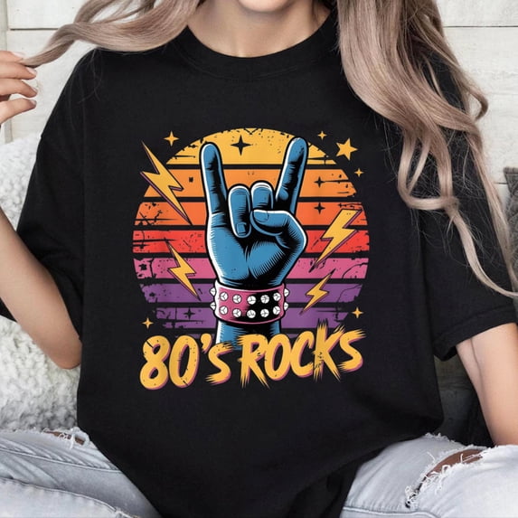 100% Cotton Unisex Vintage 80's Rock Bands Eighties 80s Party Retro Music Band T-Shirt