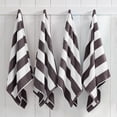 thumbnail image 1 of 100% Cotton Cabana Striped Beach & Pool Towels (4 Pack - 30" x 60", Charcoal Grey), 1 of 6