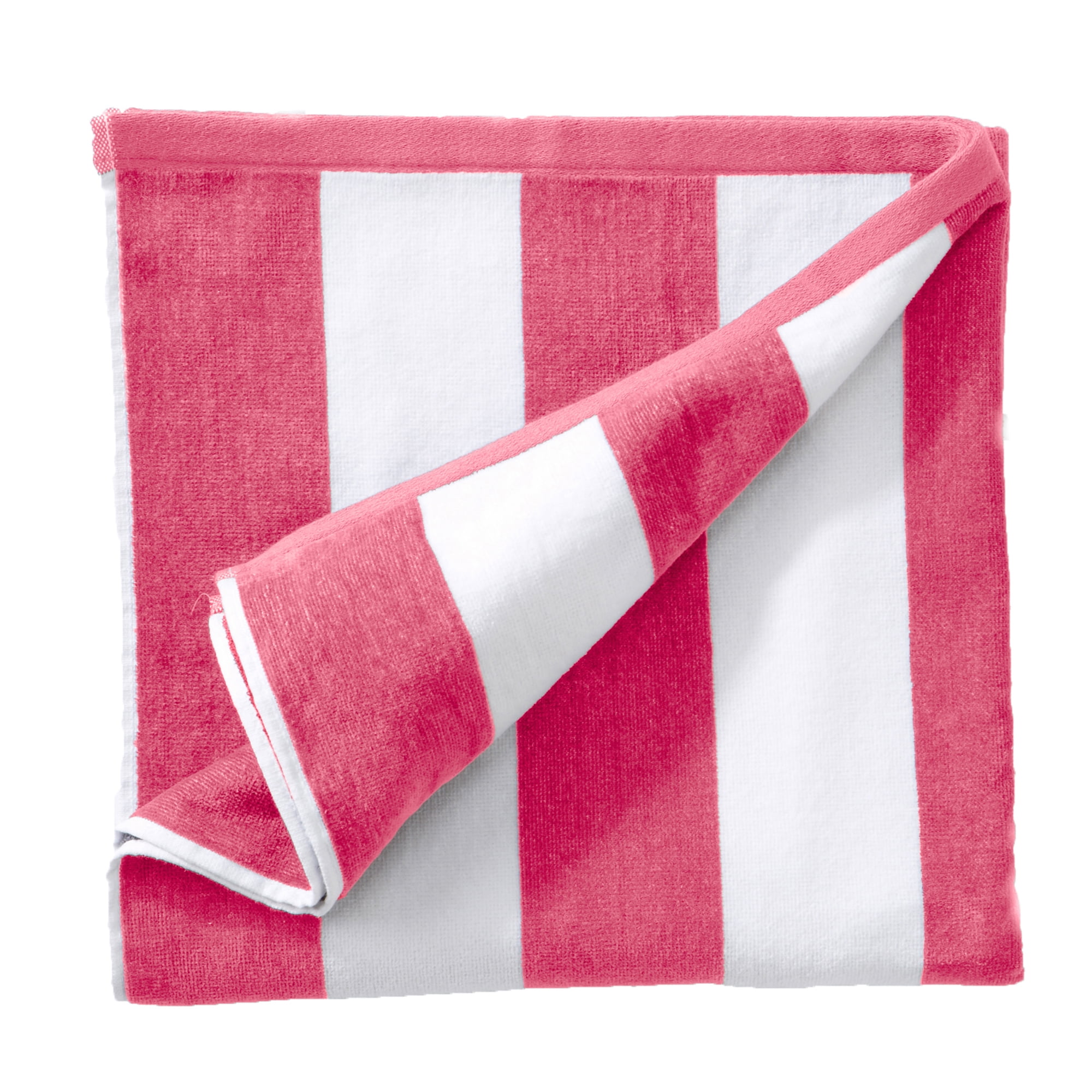 Oversized Bright Pink Cotton Cabana Beach Towel
