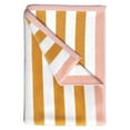 thumbnail image 1 of 100% Cotton Velour Stripe Border Oversized Beach & Pool Towels - 35" x 70", 1 of 6