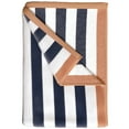 thumbnail image 1 of 100% Cotton Velour Stripe Border Oversized Beach & Pool Towels - 35" x 70", 1 of 6