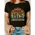thumbnail image 1 of 100% Cotton Vintage 1975 Limited Edition 50-Year-Old Gifts 50th Birthday T-Shirt, 1 of 4