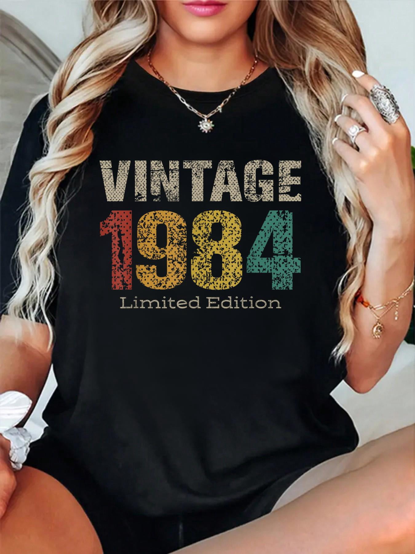 100% Cotton Vintage 1984 Text 42nd Birthday Gift Men Women 42 Year Old ...
