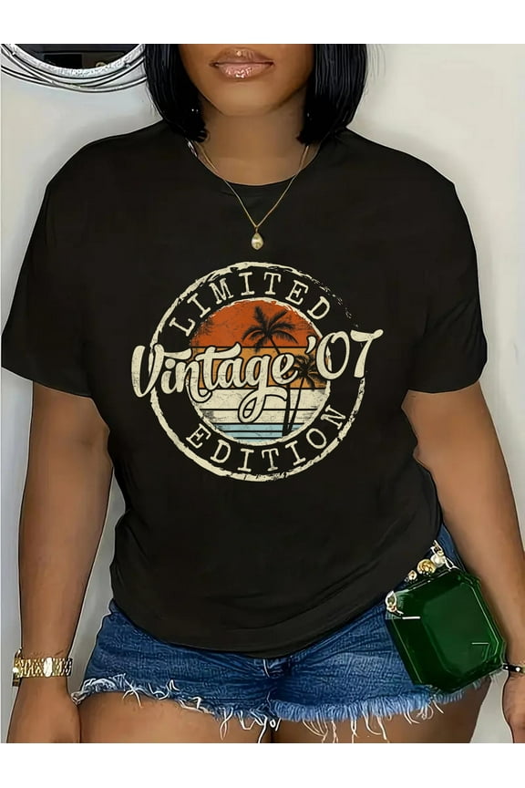 100% Cotton Vintage 2007 18th Birthday Gifts For Boys Girls 18 Year Old T-Shirt