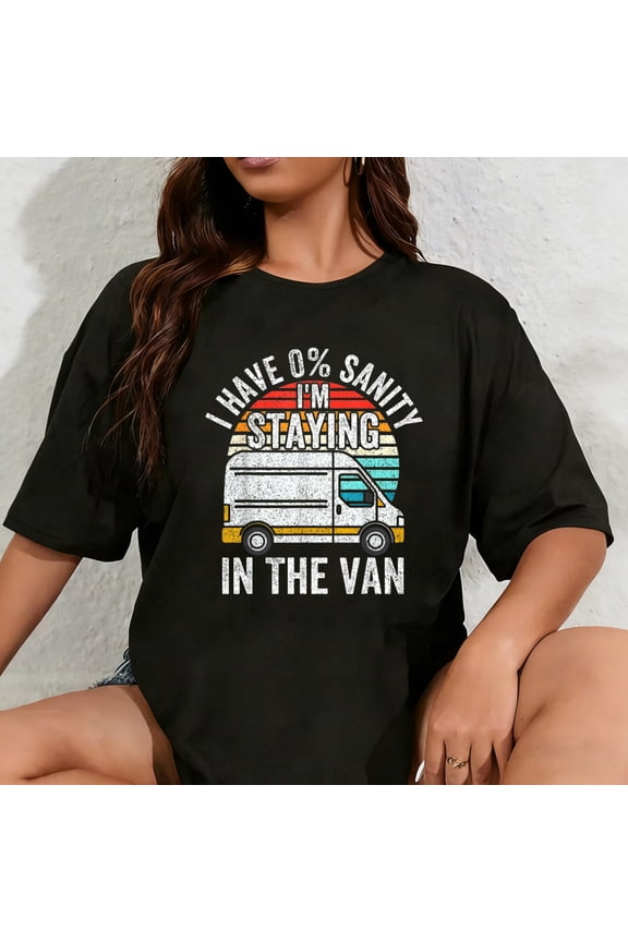 100% Cotton Vintage I'm Staying in Tha Van Phasmophobia Gamer Man Women T-Shirt