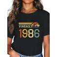 thumbnail image 1 of 100% Cotton Vintage Made in 1986 Birthday T-Shirt, 1 of 4