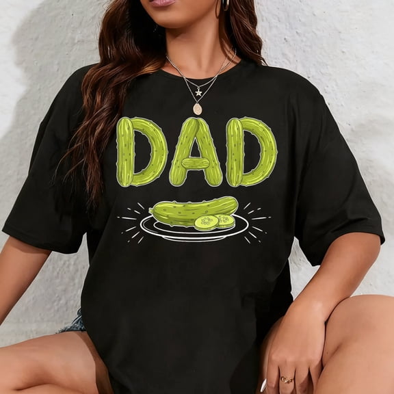 100% Cotton Vintage Pickle Dad Father Grandpa Father's Day Mens Womens T-Shirt