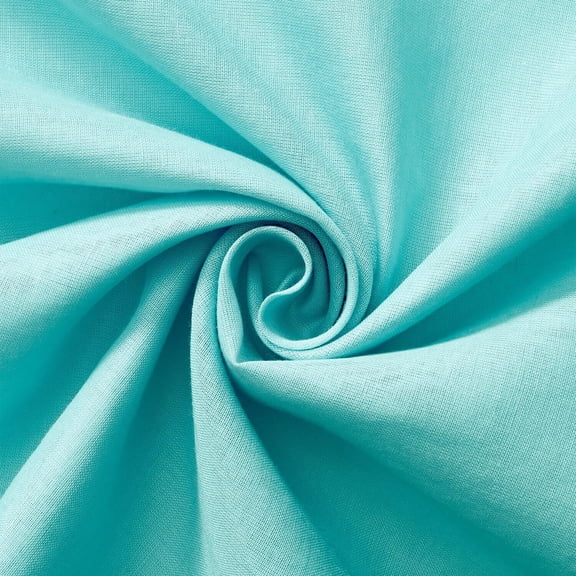 FWD Cotton Voile Lightweight Hypoallergenic Natural Sheer 58" Machine Washable Fabric By The Yard For Sewing, Crafts, Quilting, & Decor (Aqua Blue, 1 Yard)