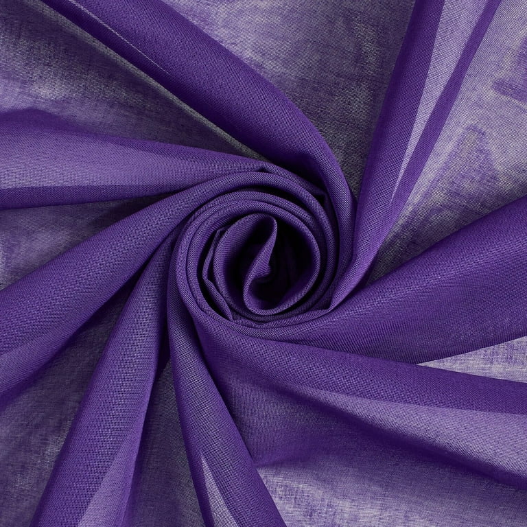 sheer cotton fabric for dresses FWD Cotton Voile Lightweight Hypoallergenic Natural Sheer 58" Machine Washable Fabric By The Yard For Sewing, Crafts, Quilting, & Decor (Purple, 1 Yard)