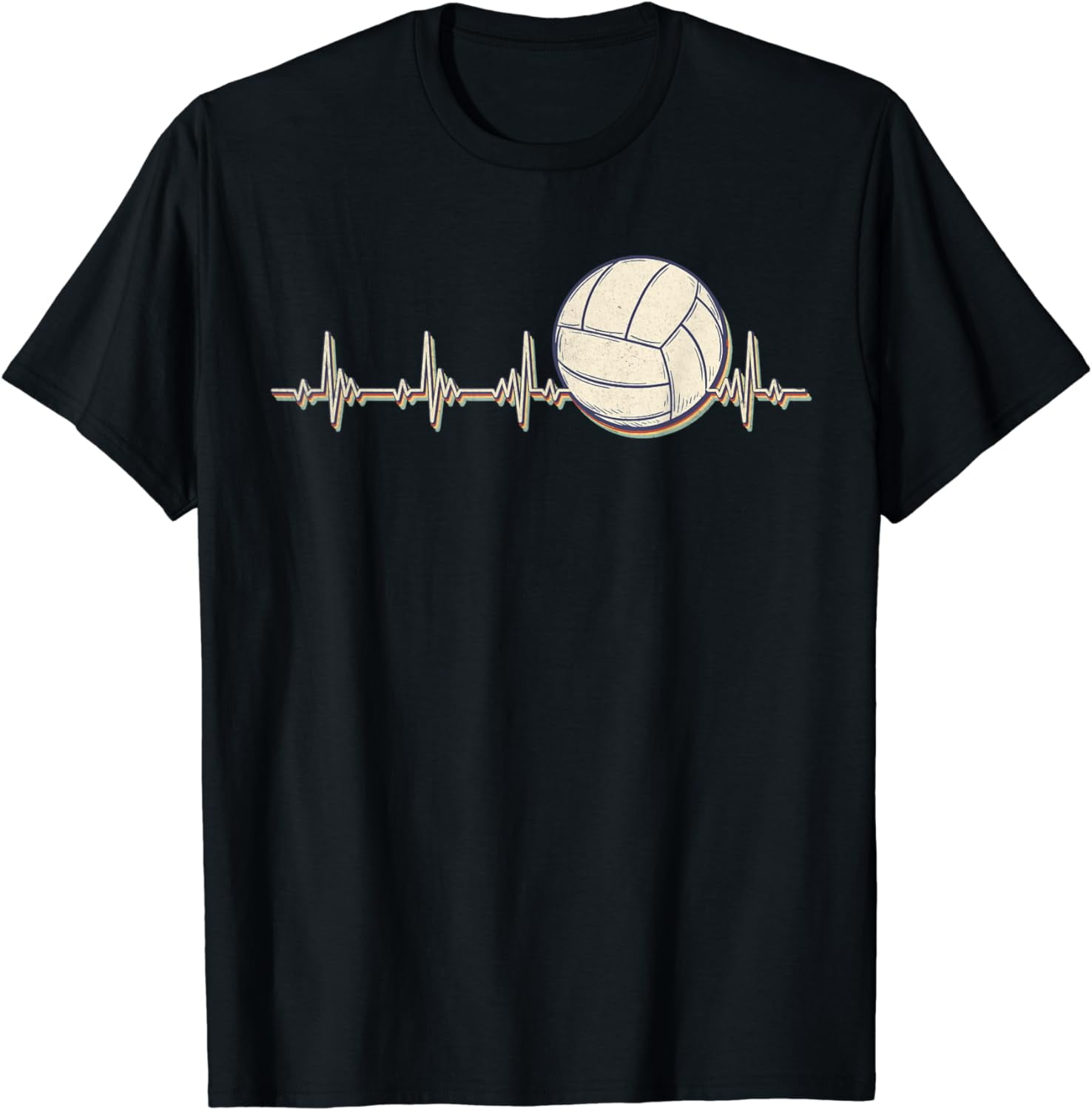 100 Cotton Volleyball Ball Heartbeat Volleyball Lover Men Women Kids T