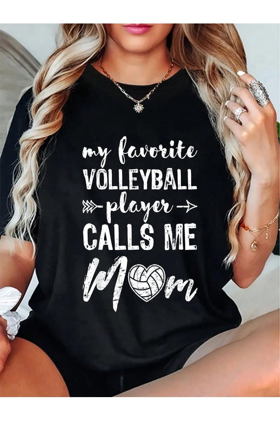 100% Cotton Volleyball Mom Volleyball-Player Volleyball Ball Gift T-Shirt