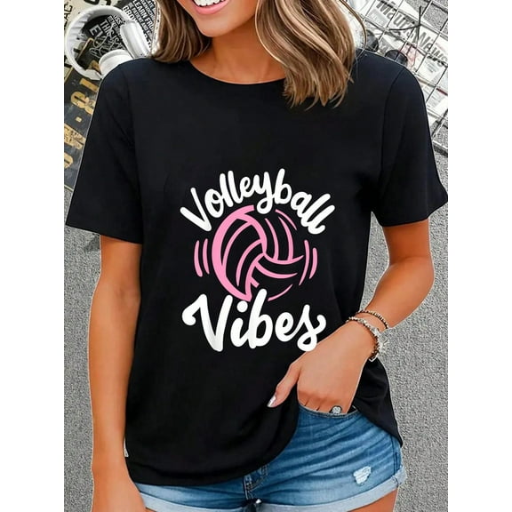 100% Cotton Volleyball Vibes T-Shirt
