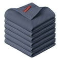 thumbnail image 1 of Sm:)e 100% Cotton Waffle Dish Cloths, Dark Grey, 6 Count, 1 of 6