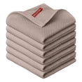 thumbnail image 1 of Sm:)e 100% Cotton Waffle Kitchen Dish Towels, Tan, 6 Pack Soft Absorbent Quick Dry Kitchen Cleaning Towels 12x12 Inch, 1 of 6