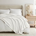 thumbnail image 1 of Comfort Canopy 100% Cotton Waffle Textured Bed Blanket - Ultra Soft & Breathable, White, Queen, 1 of 9