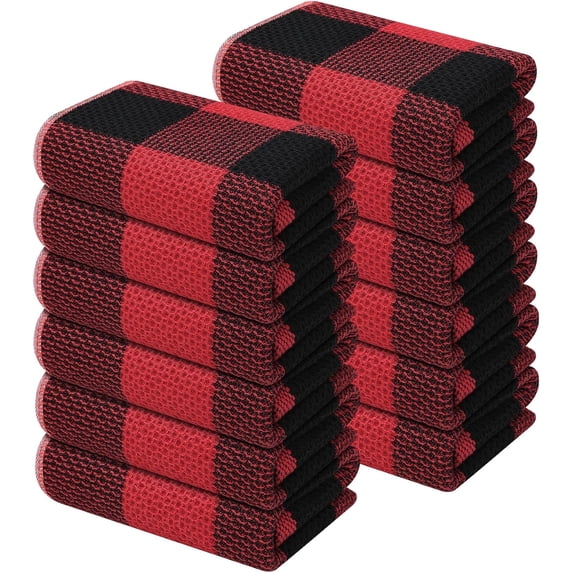 100% Cotton Waffle Weave Kitchen Towels, 13 x 28 Inches, Super Soft and ...