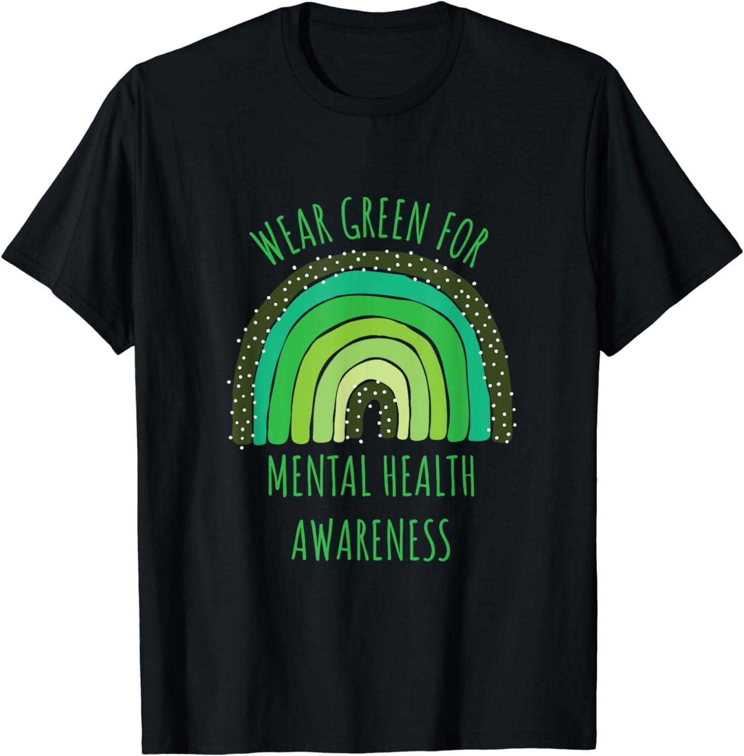 100% Cotton Wear Green For Mental Health Awareness Month T-Shirt ...