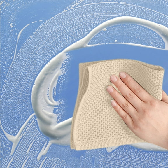 100% Cotton Weave Kitchen Dish Cloths Ultra Soft Absorbent Quick Drying Dish Towels 12x12 Inches 6-Pack/ Honeycomb Waffle Square Cotton Kitchen Rag Gift Pure Cotton Face Towel Square Towel Rag