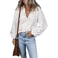 thumbnail image 1 of 100% Cotton White Blouse - Stylish Puff Sleeve Design for Daily Wear | [ZhiHiMeRi] | (US 4-6)S, 1 of 12
