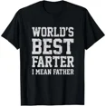 thumbnail image 1 of 100% Cotton World Best Farter I Mean Father T-Shirt Cotton Crew Neck Short Sleeve Casual Classic Graphic Tee for Men Comfortable Versatile Everyday Wear Golf Gift T-Shirt For Men and Women, 1 of 3