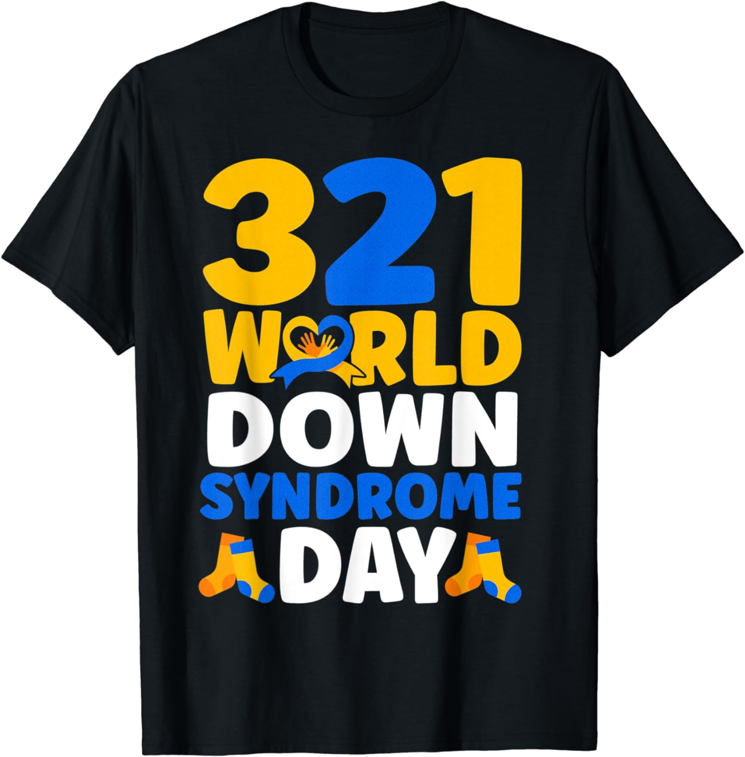 100% Cotton World Down Syndrome Day Awareness March 21 T-Shirt ...