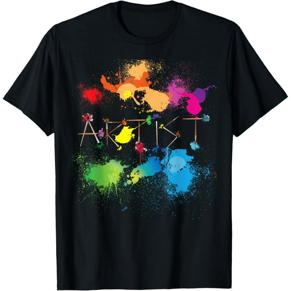100% Cotton for Both Men and WomenArtist Messy Painters Funny Paint Splatter Art T-shirt T-Shirt
