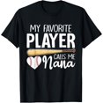 thumbnail image 1 of 100% Cotton for Both Men and WomenBaseball Grandma My Favorite Player Calls Me Nana Baseball T-Shirt, 1 of 6