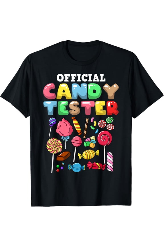 100% Cotton for Both Men and WomenCandy Tester Lollipop Sweets Halloween T-Shirt