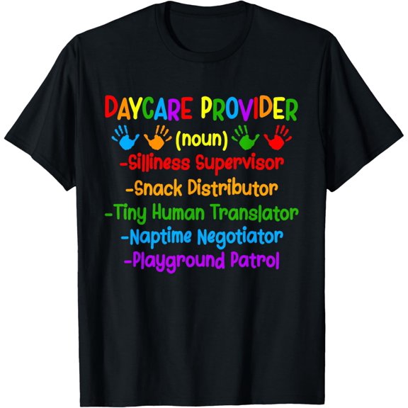 100% Cotton for Both Men and WomenDaycare Provider Definition Daycare Teacher Day T-Shirt
