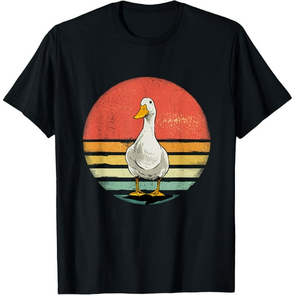100% Cotton for Both Men and WomenDuck Retro Vintage Duck Farm Animal Duck Lover T-Shirt