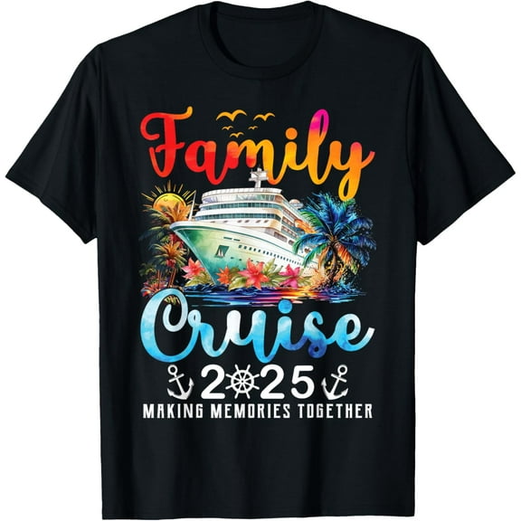 100% Cotton for Both Men and WomenFamily Cruise 2025 Vacation Trip Family Matching Cruise Ship T-Shirt