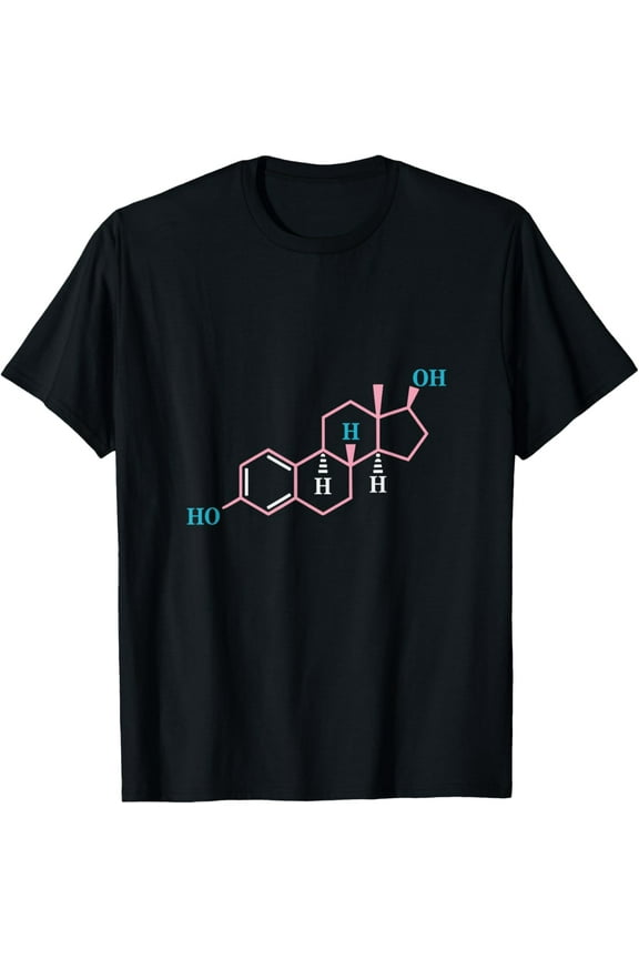 100% Cotton for Both Men and WomenFunny Transgender Trans LGBT Pride Rights Estrogen Molecule T-Shirt