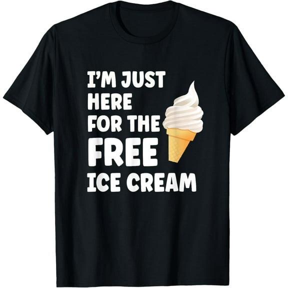 100% Cotton for Both Men and WomenI'm Just Here For The Free Ice Cream Funny Cruise 2025 T-Shirt
