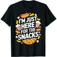 thumbnail image 1 of 100% Cotton for Both Men and WomenI'm Just Here For The Snacks Funny Food Lover Foodie T-Shirt, 1 of 6