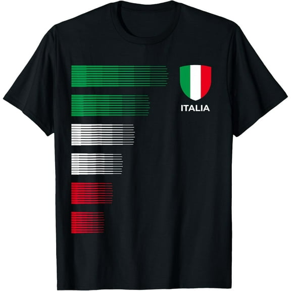 100% Cotton for Both Men and WomenItalia Italy Flag Emblem - Italian Pride Ancestry Heritage T-Shirt