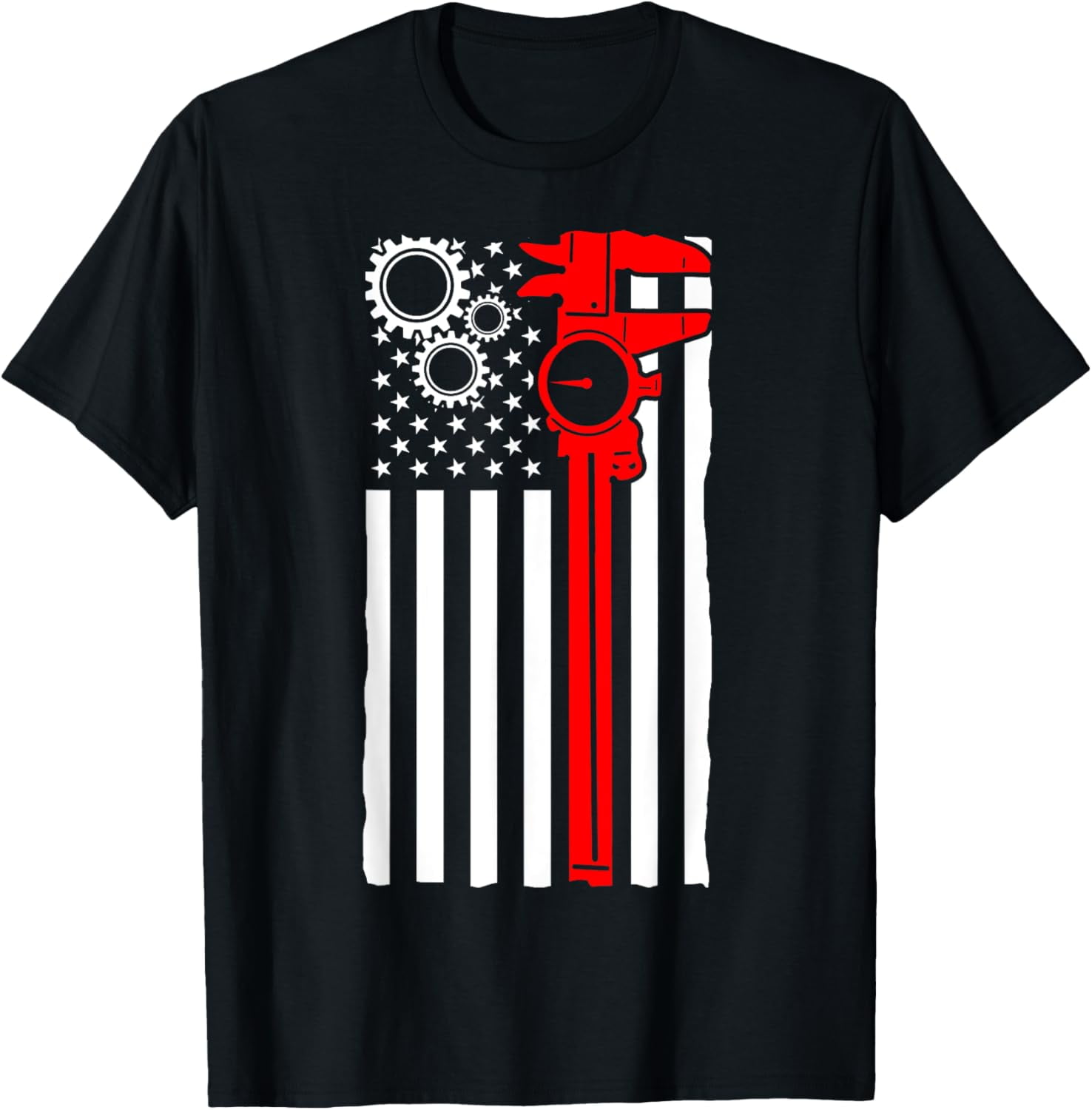 100% Cotton for Both Men and WomenMachinist Flag Tools CNC Machine ...