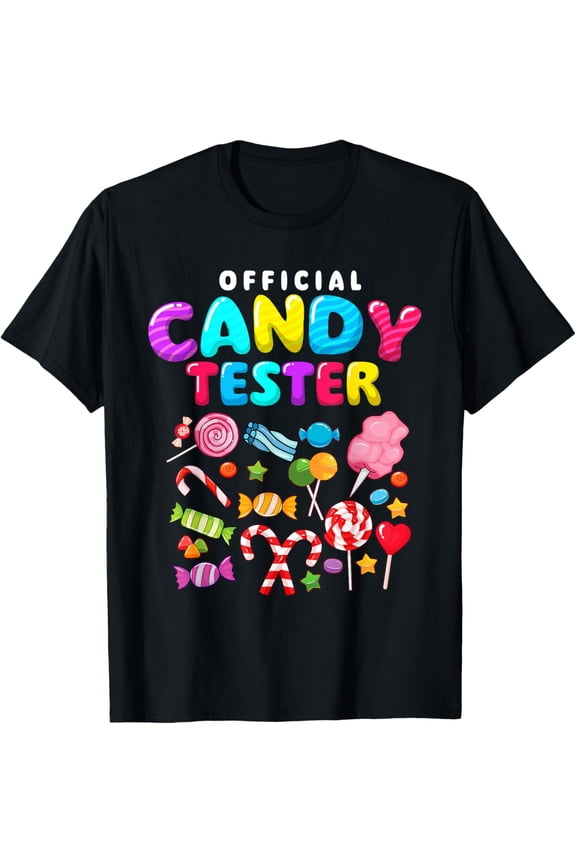 100% Cotton for Both Men and WomenOfficial Candy Tester - Lollipop Candy Lovers Sweets T-Shirt
