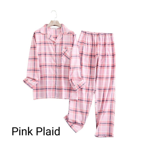 100% Cotton women's Pajama set, Plaid Pajama, Flannel Pajama set, Buffalo plaid