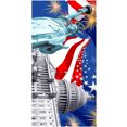 thumbnail image 1 of 100% Cotton Statue of Liberty Beach Towel – Lightweight Soft Absorbent Bath Towels for Beach, Pool, Bathroom, Swimming, Travel Decor & Summer Vacation Gifts, 28"x58", 1 of 2