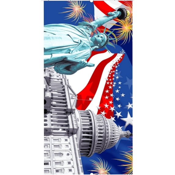 100% Cotton Statue of Liberty Beach Towel – Lightweight Soft Absorbent Bath Towels for Beach, Pool, Bathroom, Swimming, Travel Decor & Summer Vacation Gifts, 28"x58"