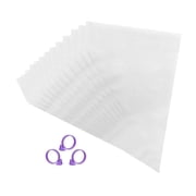 100-Count 14" Disposable Pastry Frosting Piping Bags w/ 3 Rubber Ties