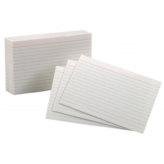 100 Count 3 in. x 5 in. White Ruled Index Cards