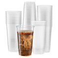[100 Count] 32 Ounce PET Cups for Iced Coffee, Cold Drinks, Slush