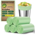 thumbnail image 1 of GPED 100 Count 4-6 Gallon Small Trash Bags, Biodegradable Extra Strong Unscented Garbage Bags, Expanded Size for Bathroom Bedroom Office Kitchen, Green, 1 of 7