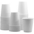 thumbnail image 1 of 100 Count - 8 oz. White Paper Disposable Cups Hot/Cold Beverage Drinking Cup, 1 of 5