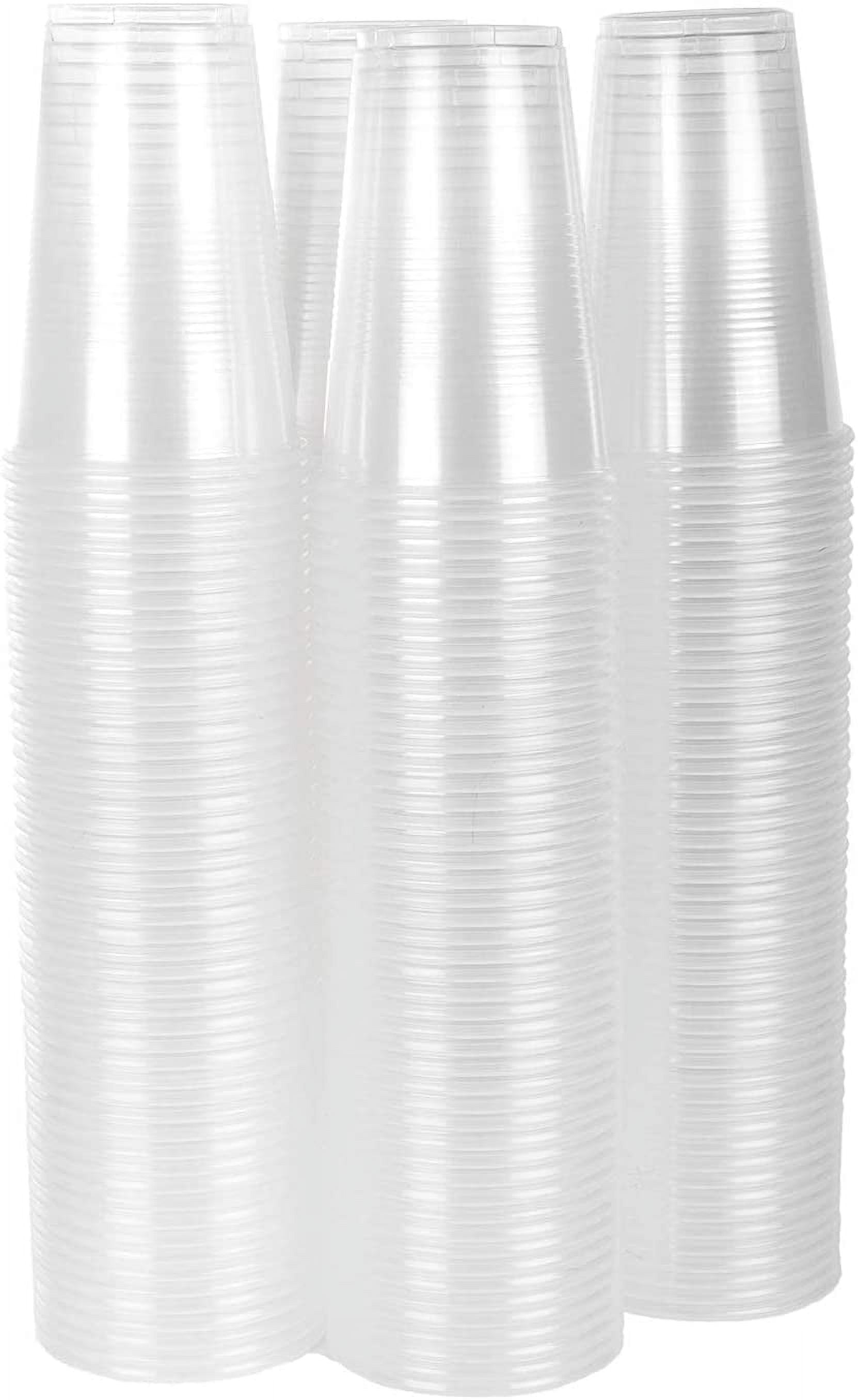 100 Count 9 oz Clear Plastic Cups Disposable Cold Drink Party Cups